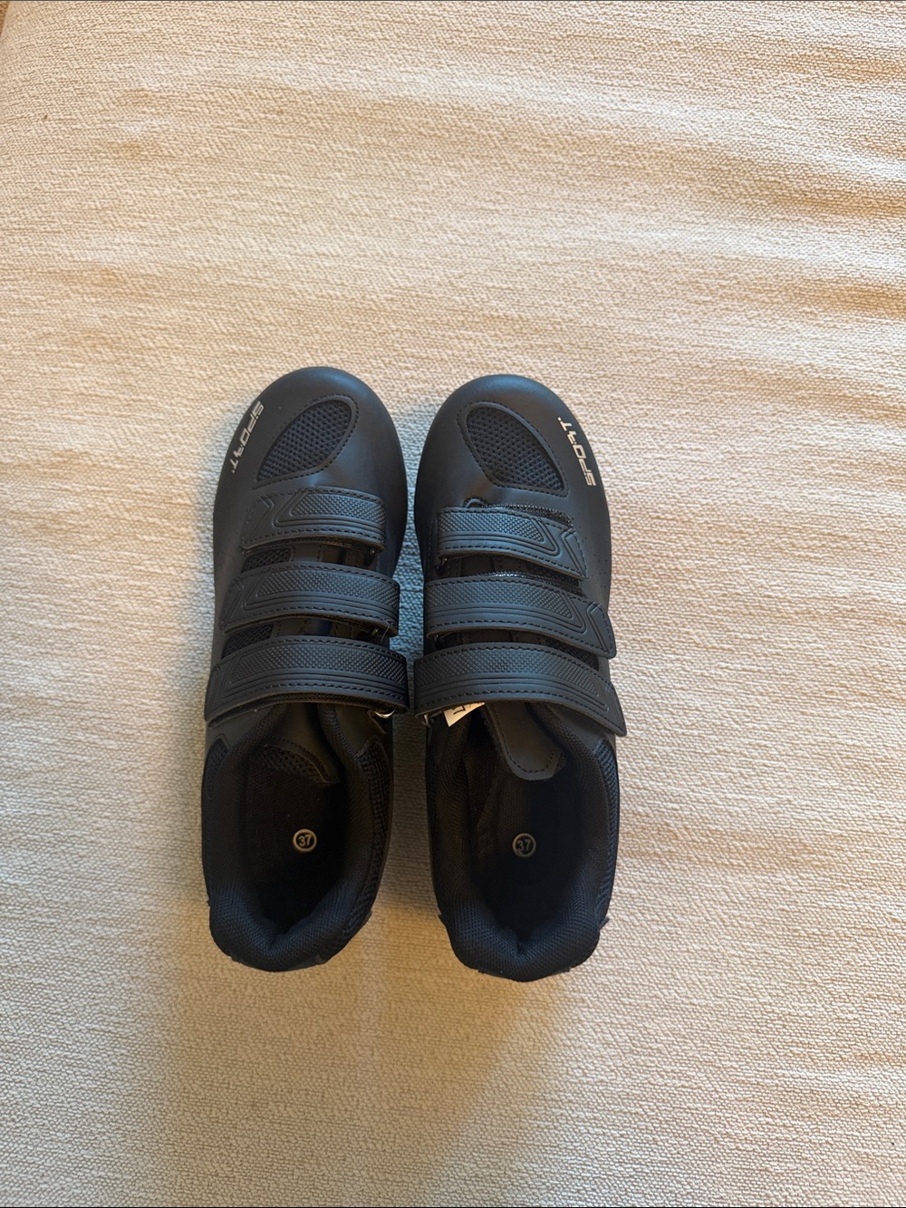Black Velcro Cycling Shoes